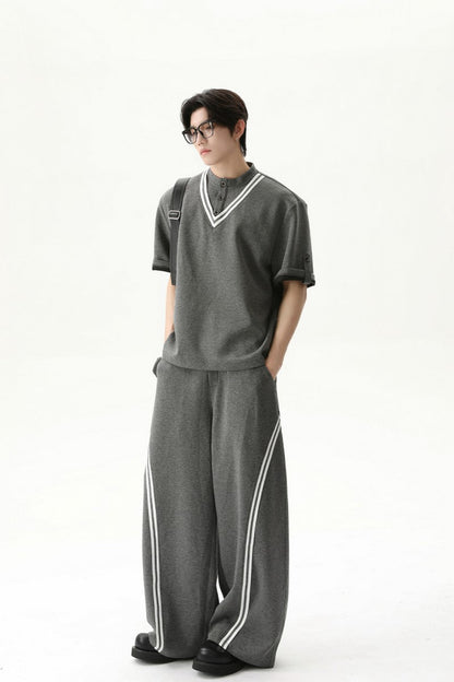 Striped Boxy Polo Tee