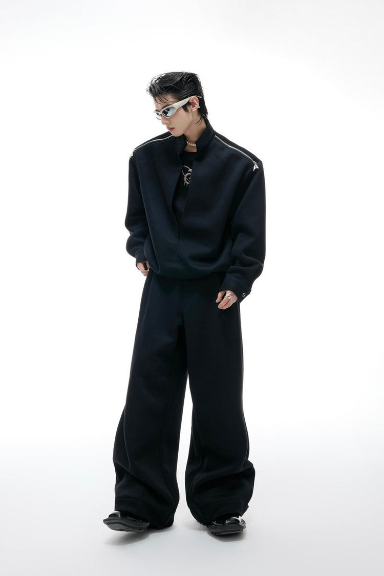 Layered Zip Mock Neck Sweater — Argue Culture — view 3
