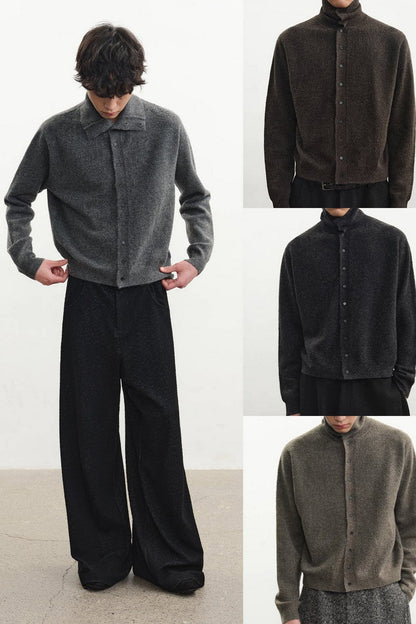 Marl Turtleneck Cardigan