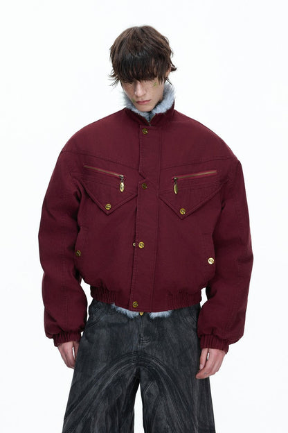 Vintage Washed Canvas Utility Jacket