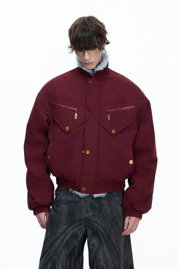 Vintage Washed Canvas Utility Jacket