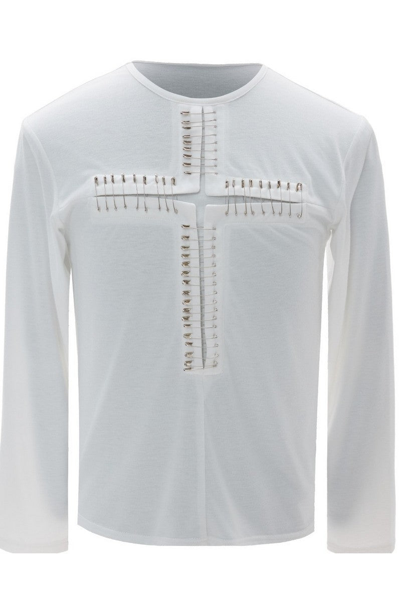 Cross Pin Henley Shirt