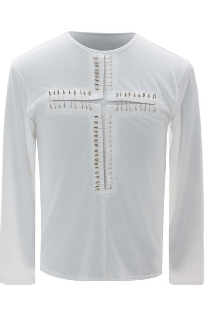 Cross Pin Henley Shirt