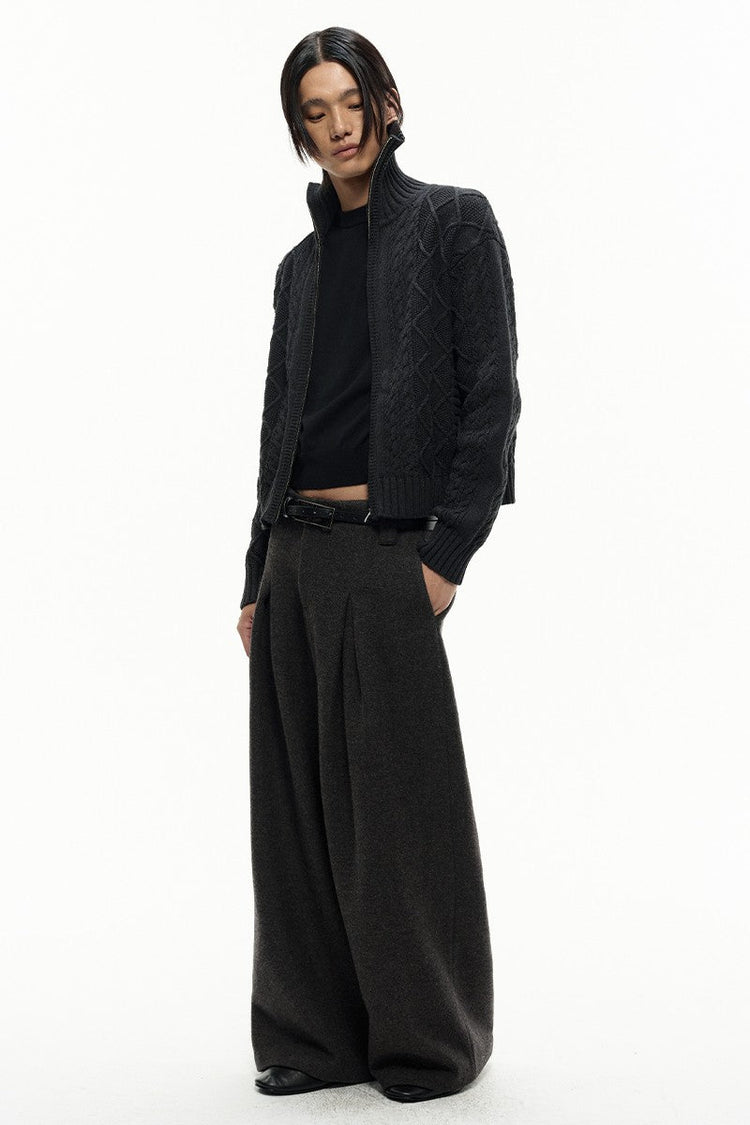 Jacquard Diamond Knit Turtleneck