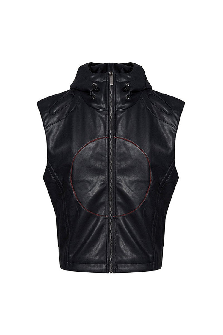 Hooded Star Patch Vest — STARTEXCEEDEND — view 3