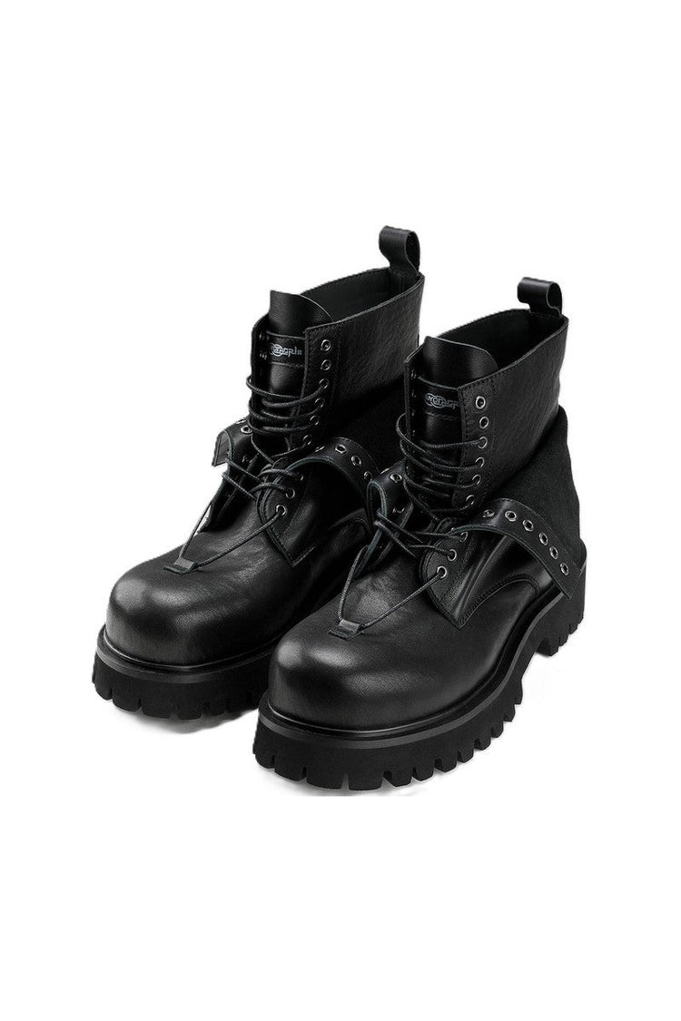 Platform Leather Boots — Hanqiaoriji