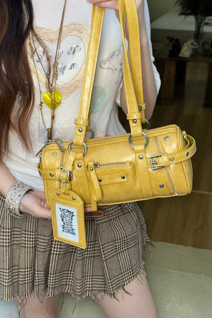 Y2K Biker Baguette Bag