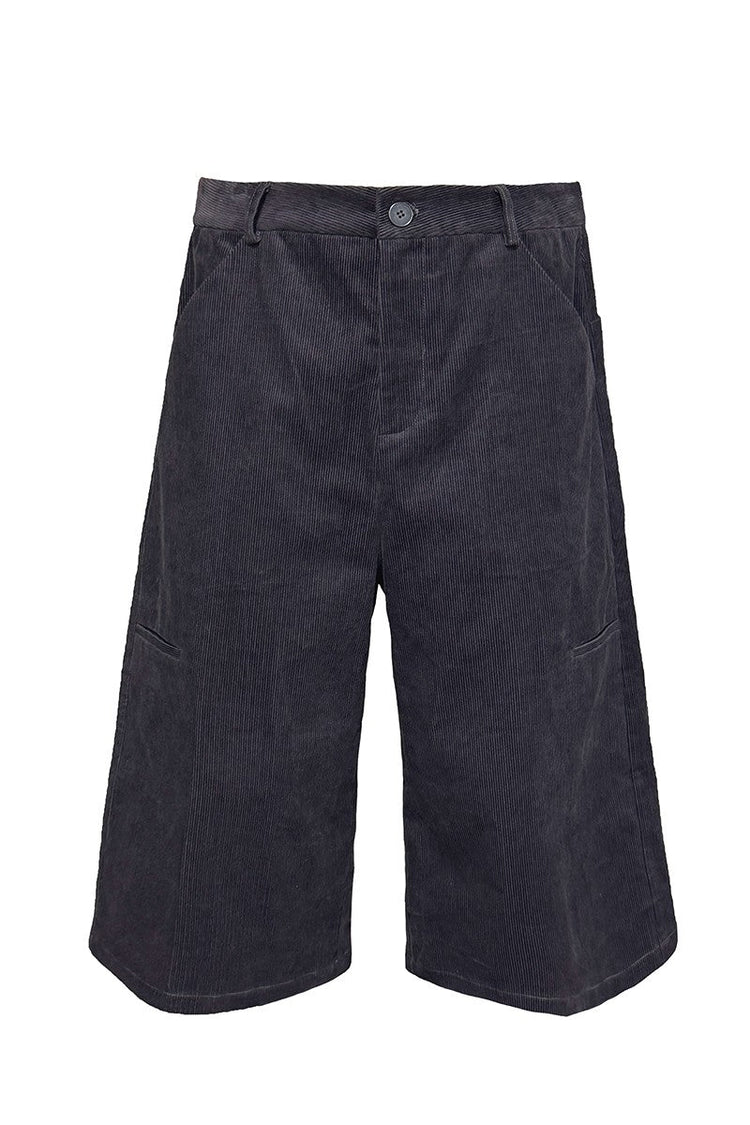 Corduroy Stripe Capri Shorts — JCAESAR — view 6