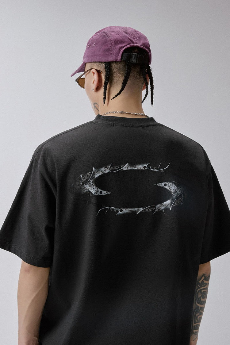 Washed Metal Logo T-Shirt — F2CE — view 3