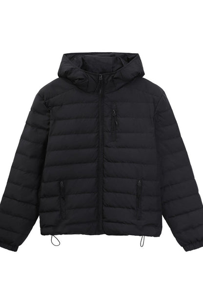 Quilted Down Hooded Puffer Jacket
