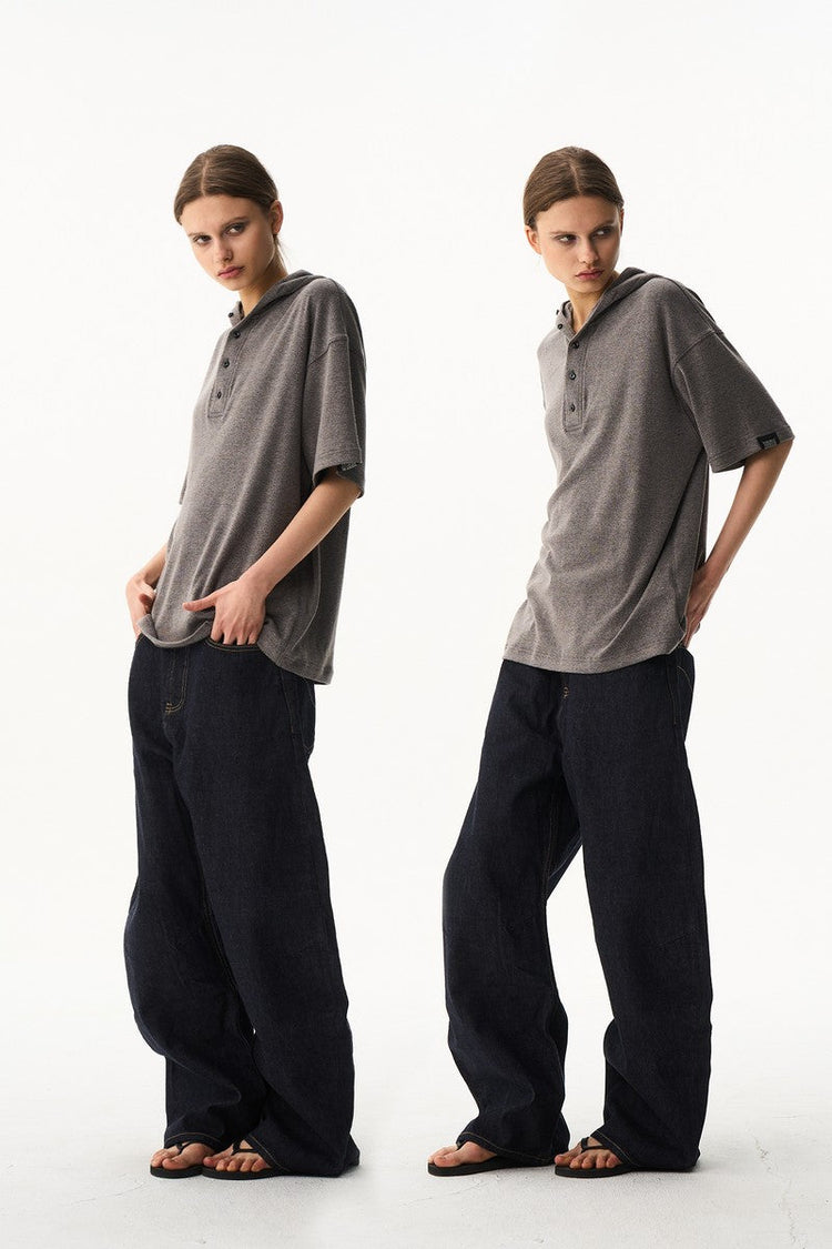 Hooded Polo Tee — Blind/No Plan — view 5