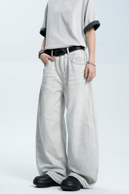Washed Gray Blade Jeans — Trenqor Basics — view 5