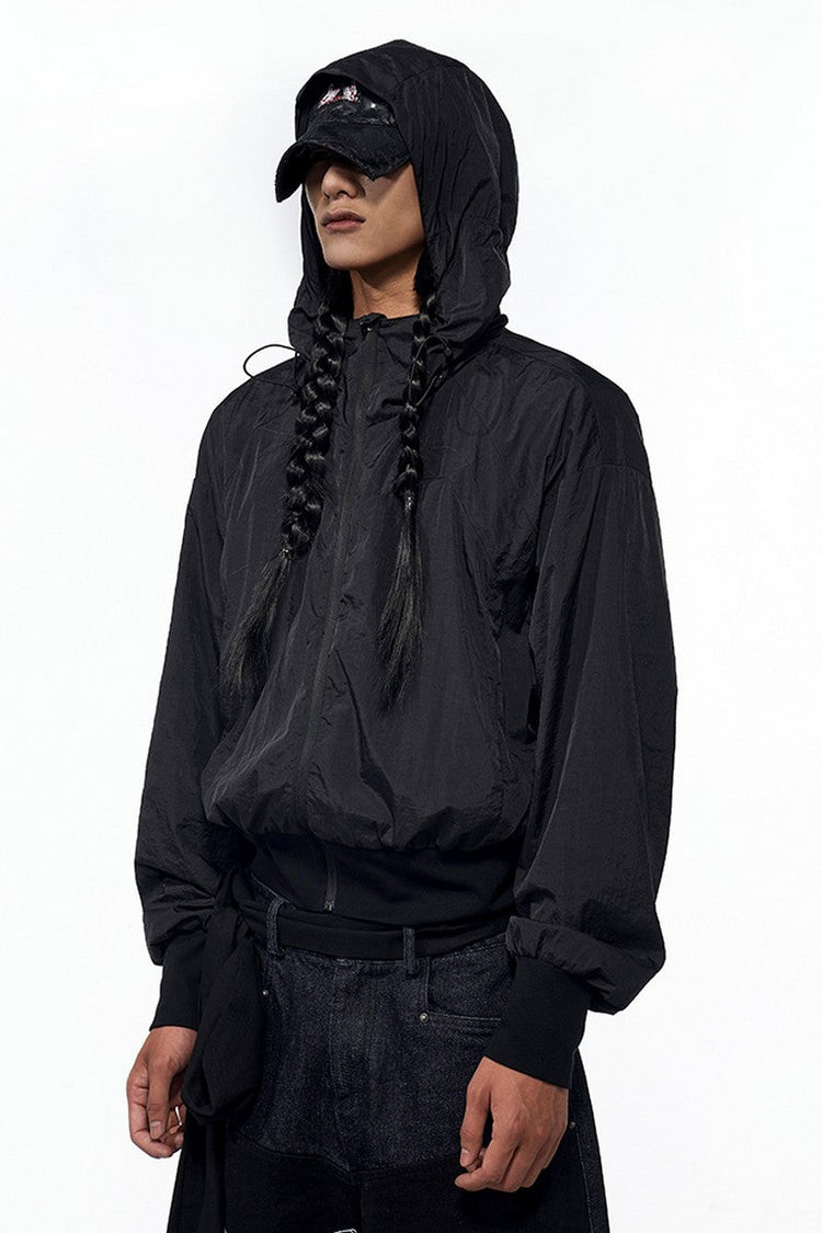 Back Patch Hooded Windbreaker — STARTEXCEEDEND — view 9