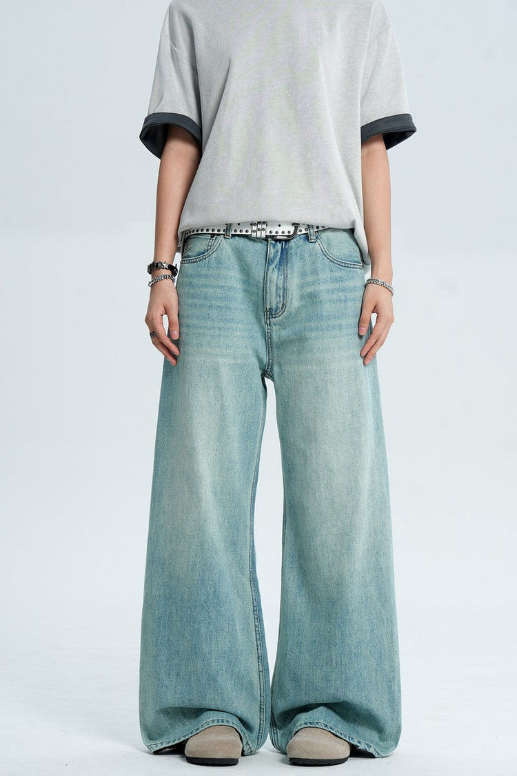 Washed Blue Cleanfit Jeans — Trenqor Basics
