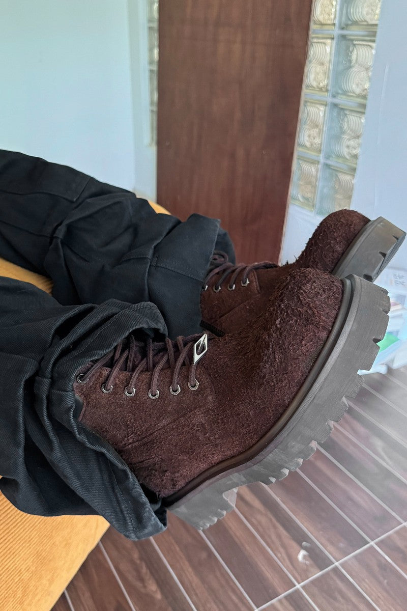 Destroyed Leather Work Boots