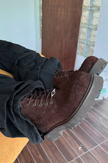 Destroyed Leather Work Boots