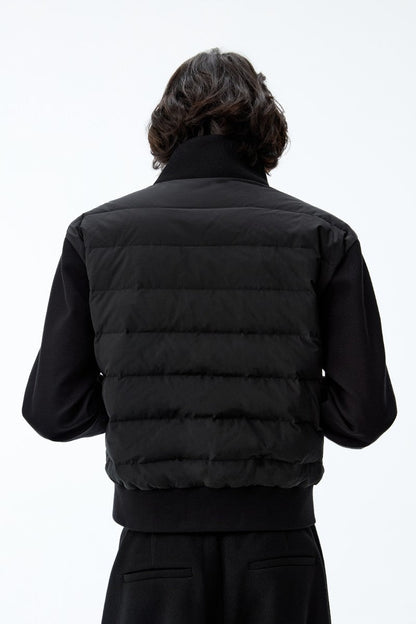 Lightweight Ribbed Collar Puffer