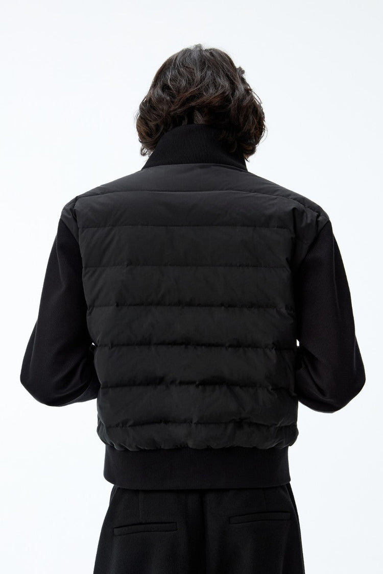 Lightweight Ribbed Collar Puffer