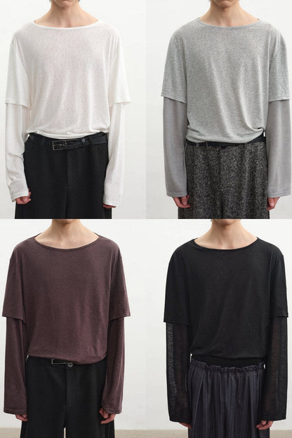 Layered Slub Long Sleeve