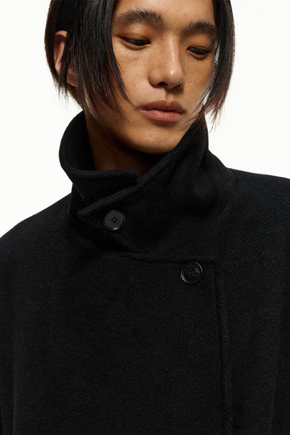 Structured Wool Tie Coat