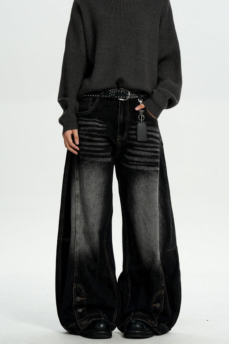 Faded Gray Washed Jeans — Trenqor Basics — view 3