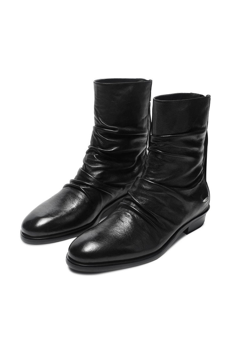 Wrinkled Horsehide Chelsea Boots — TERRAINCOGNITA — view 5