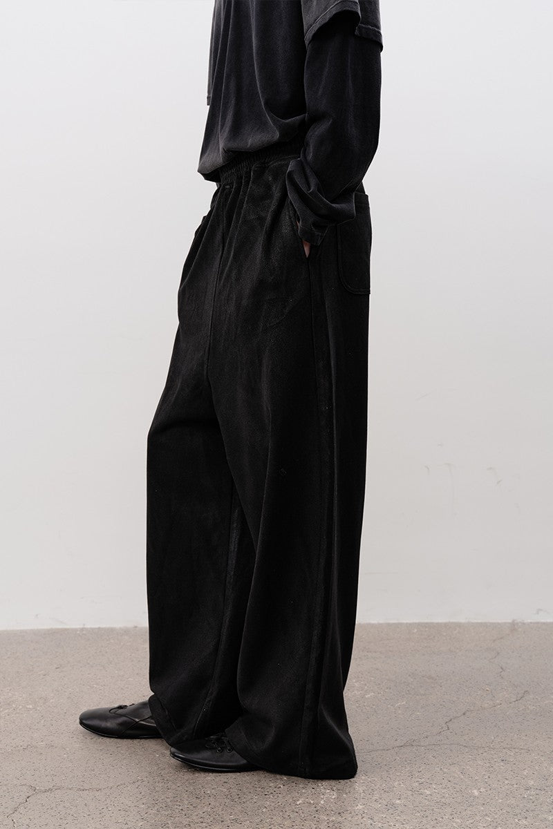 Waxed Low Crotch Sweatpants