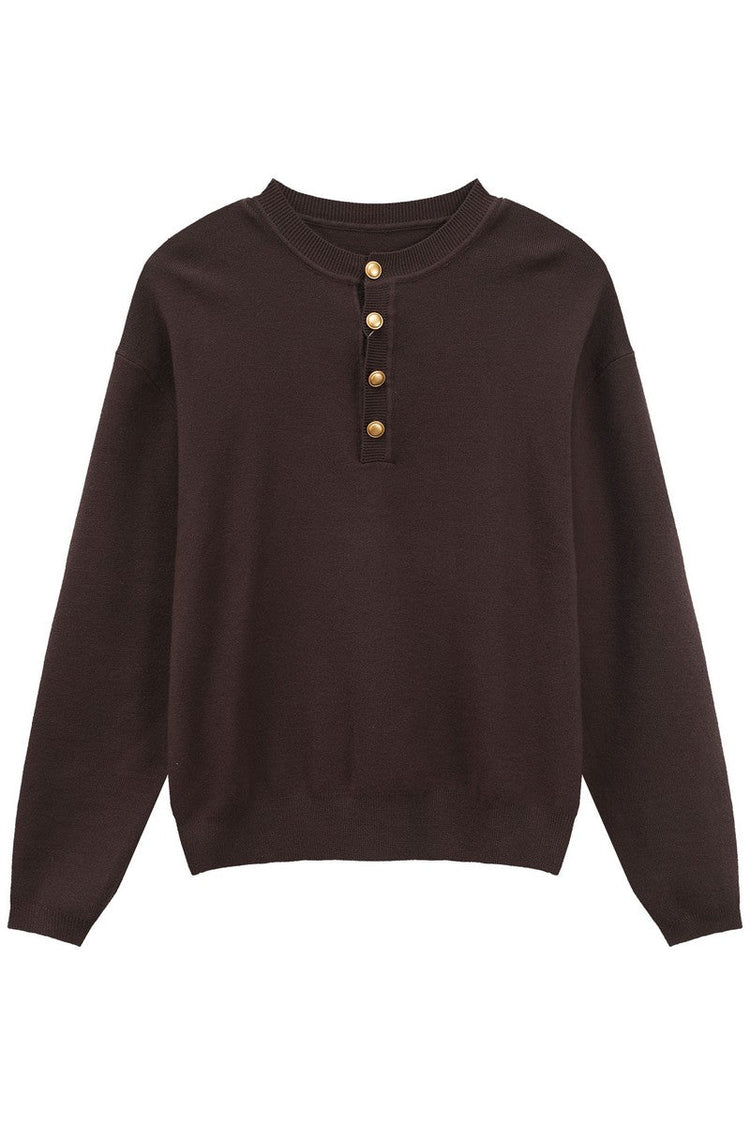 Henley Wool Knit Sweater — Turntide — view 5