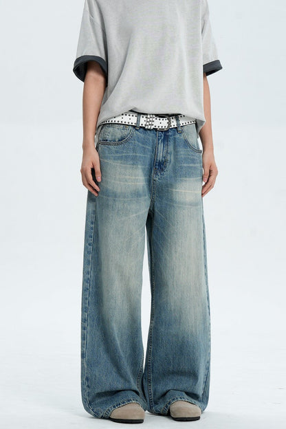 Straight Leg Blue Jeans — Trenqor Basics — view 4