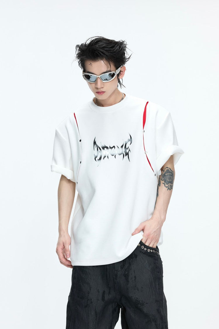 Deconstructed Print T-Shirt — Argue Culture — view 5
