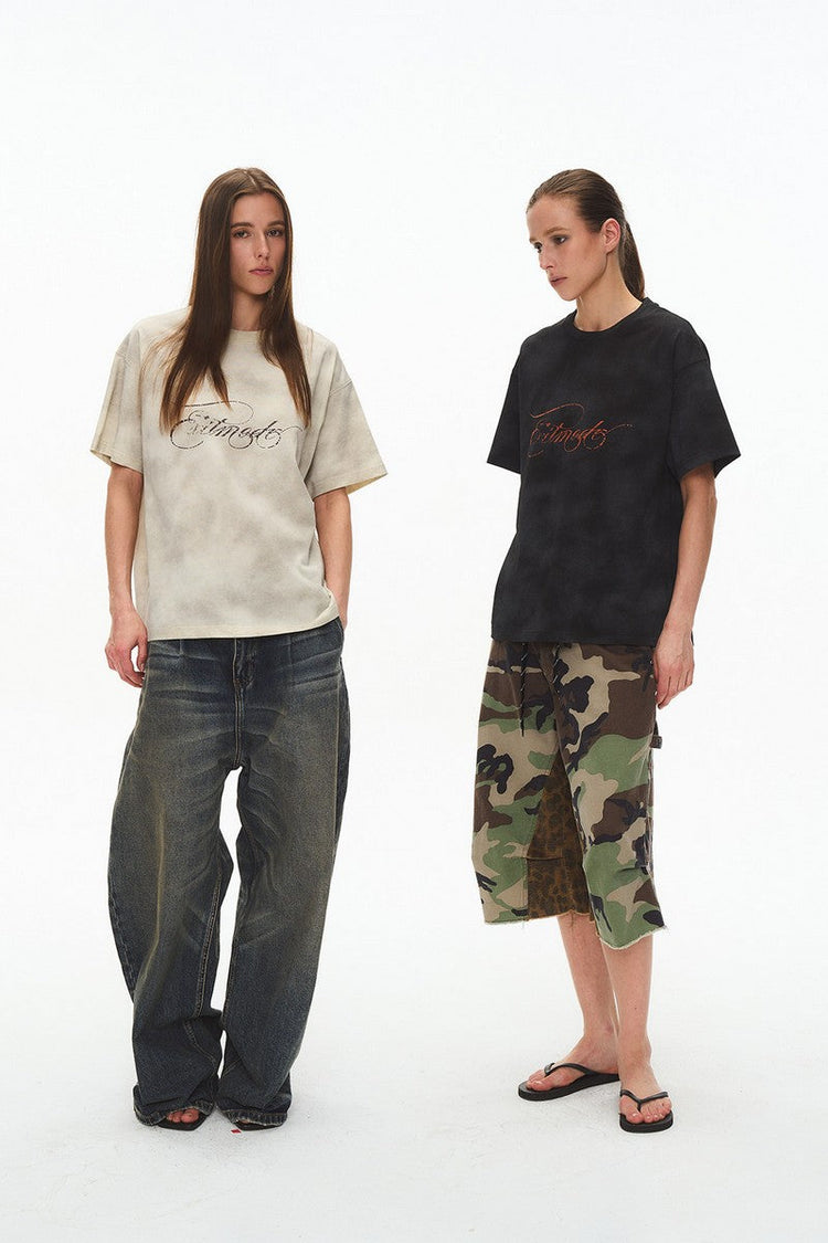 Distressed Painted Cotton Tee — Blind/No Plan — view 3