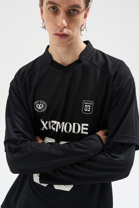 Striped Layered Jersey Long Sleeve Tee