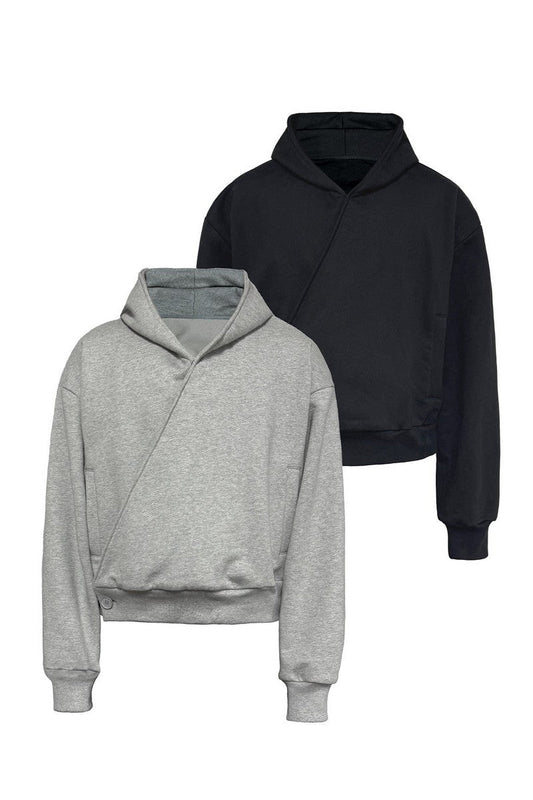 Cross Placket Hoodie