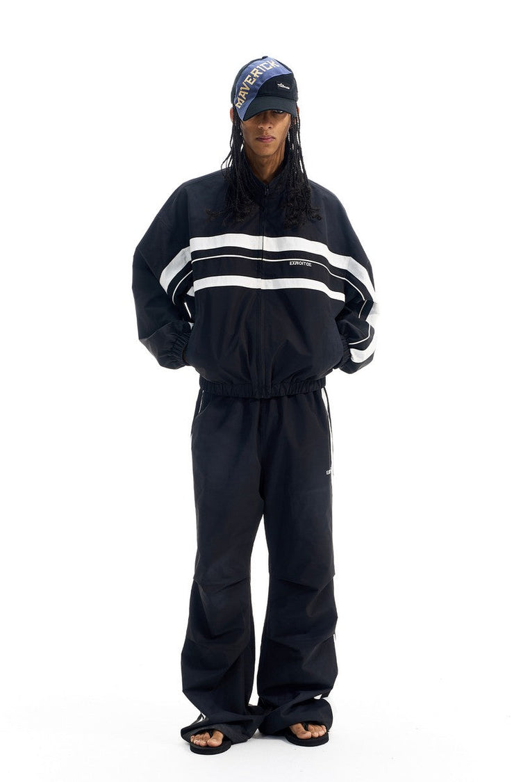 Colorblock Washed Windbreaker Jacket — Blind/No Plan — view 4