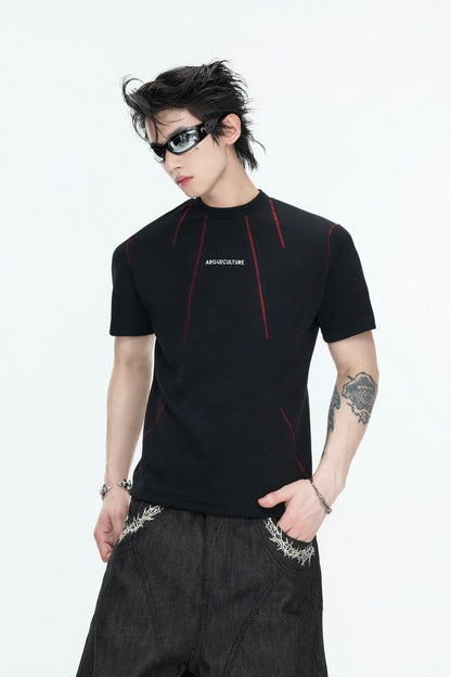 Contrast Stitch Slim T-Shirt