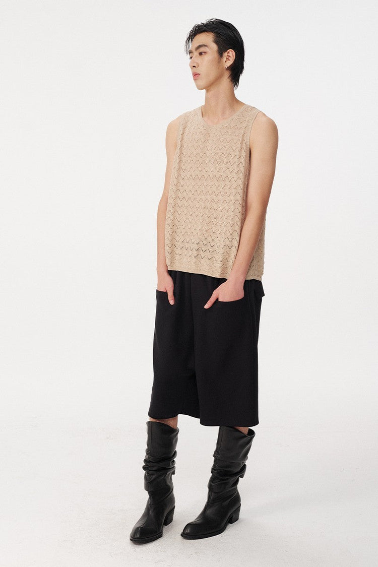 Low-Rise Tencel Shorts — JCAESAR — view 4