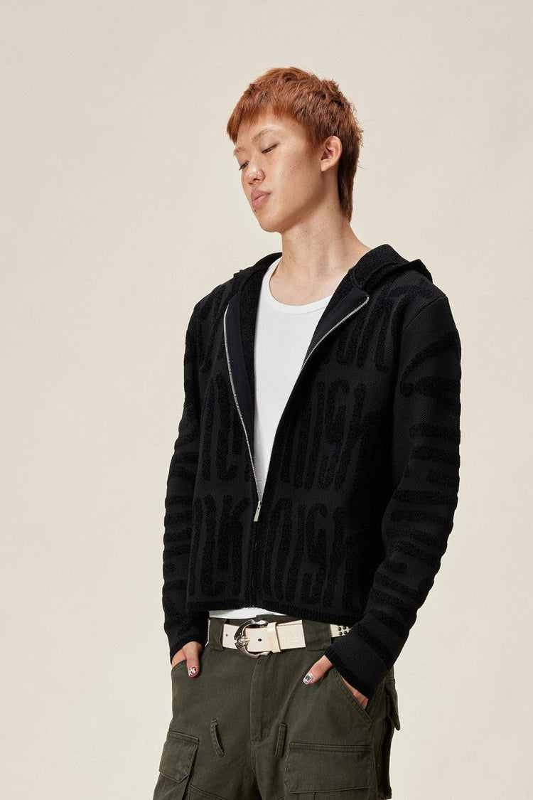 Hand Drawn Knit Jacquard Cardigan