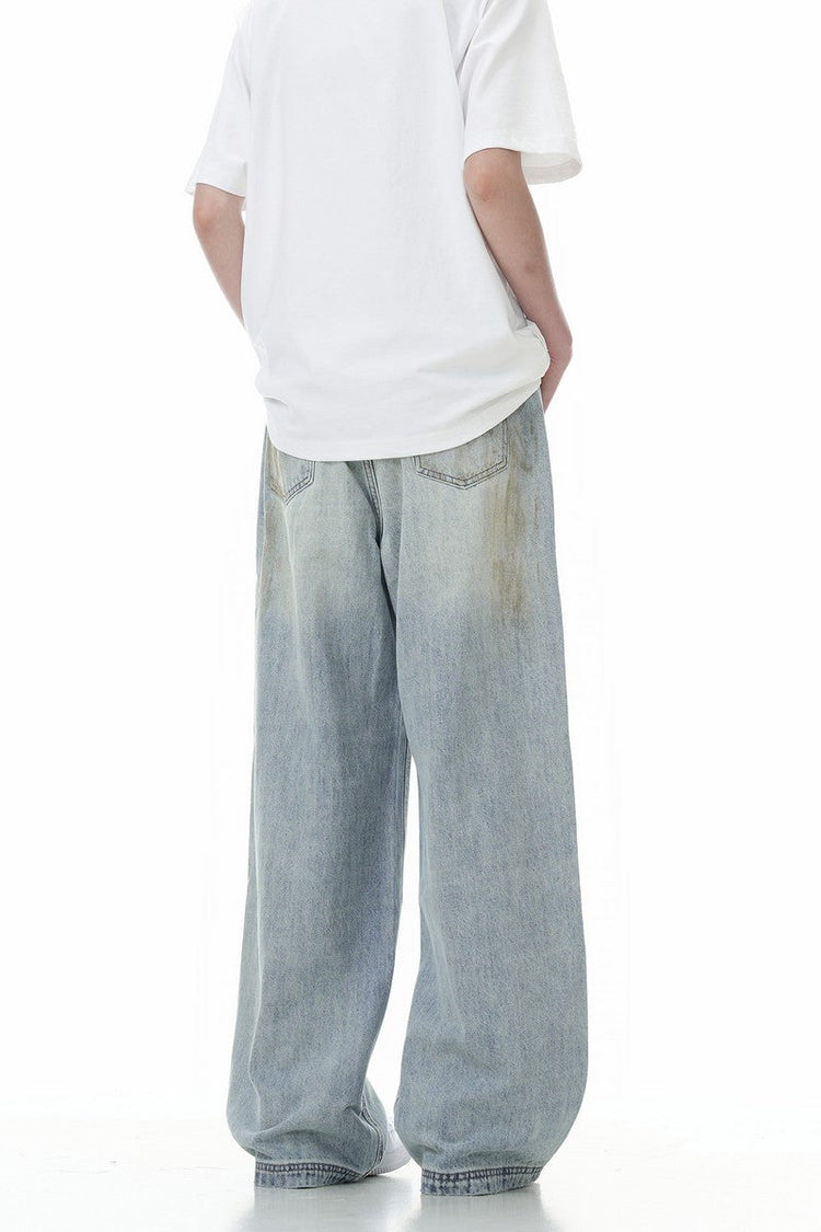 Distressed Cleanfit Straight Jeans Unisex — Trenqor Basics — view 5