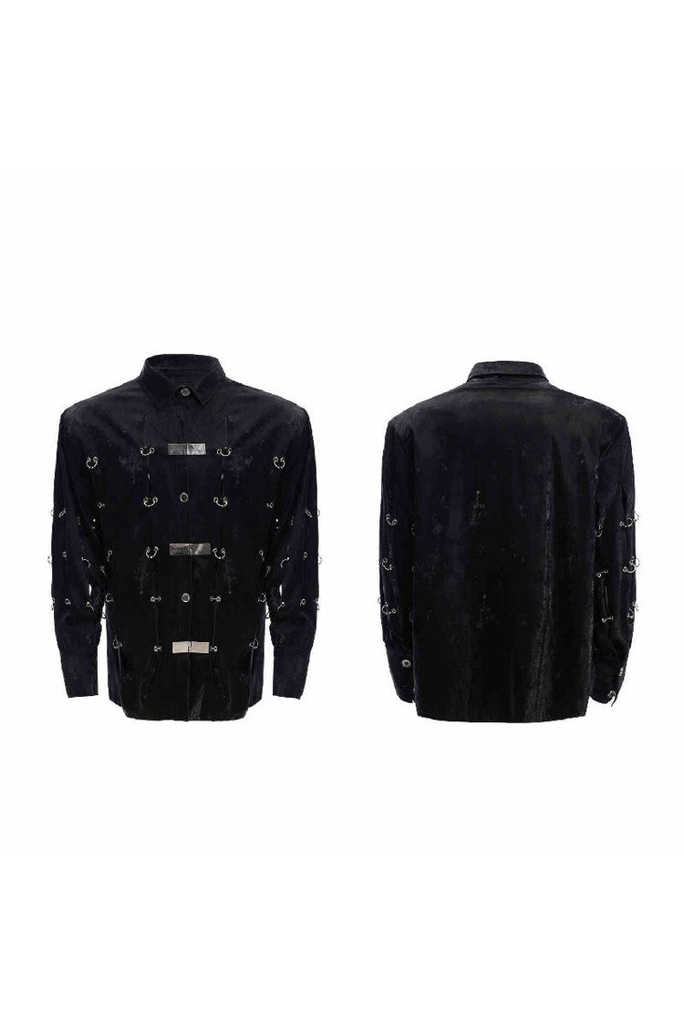 Metal Buckle PU Shirt Jacket — Argue Culture — view 5