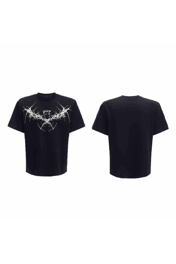 Studded Thistle Embroidery Tee — Argue Culture — view 7