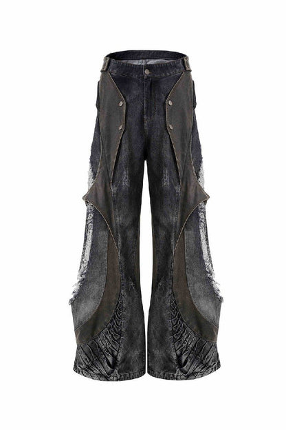 Deconstructed Snakebone Distressed Jeans