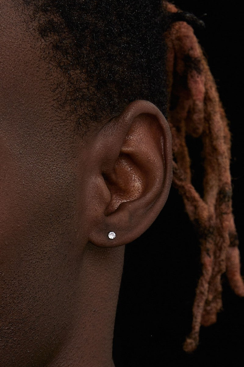 Four Claw Diamond Earrings