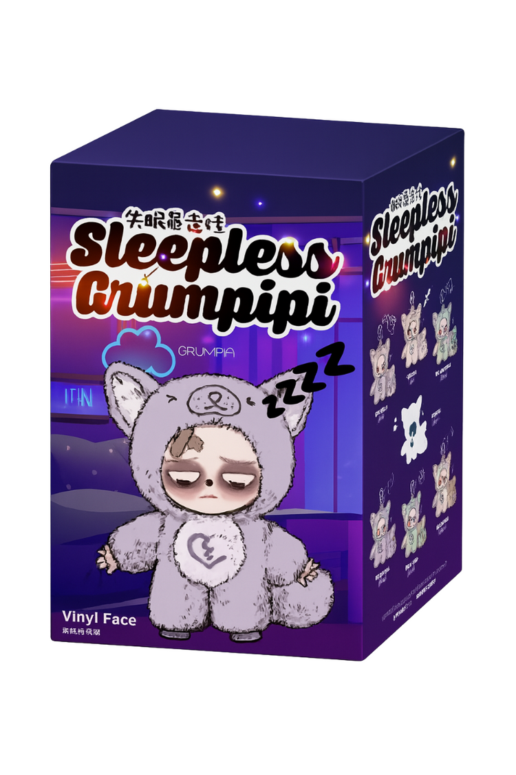 Sleepless Grumpipi™ Blind Box — Plush + Mini Keychain (Sleepless Series) — Sleepless Grumpipi