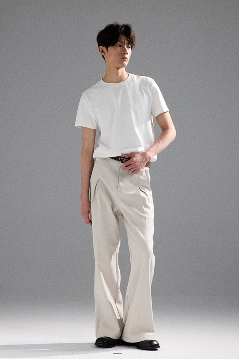 Linen Pleated Wide Pants