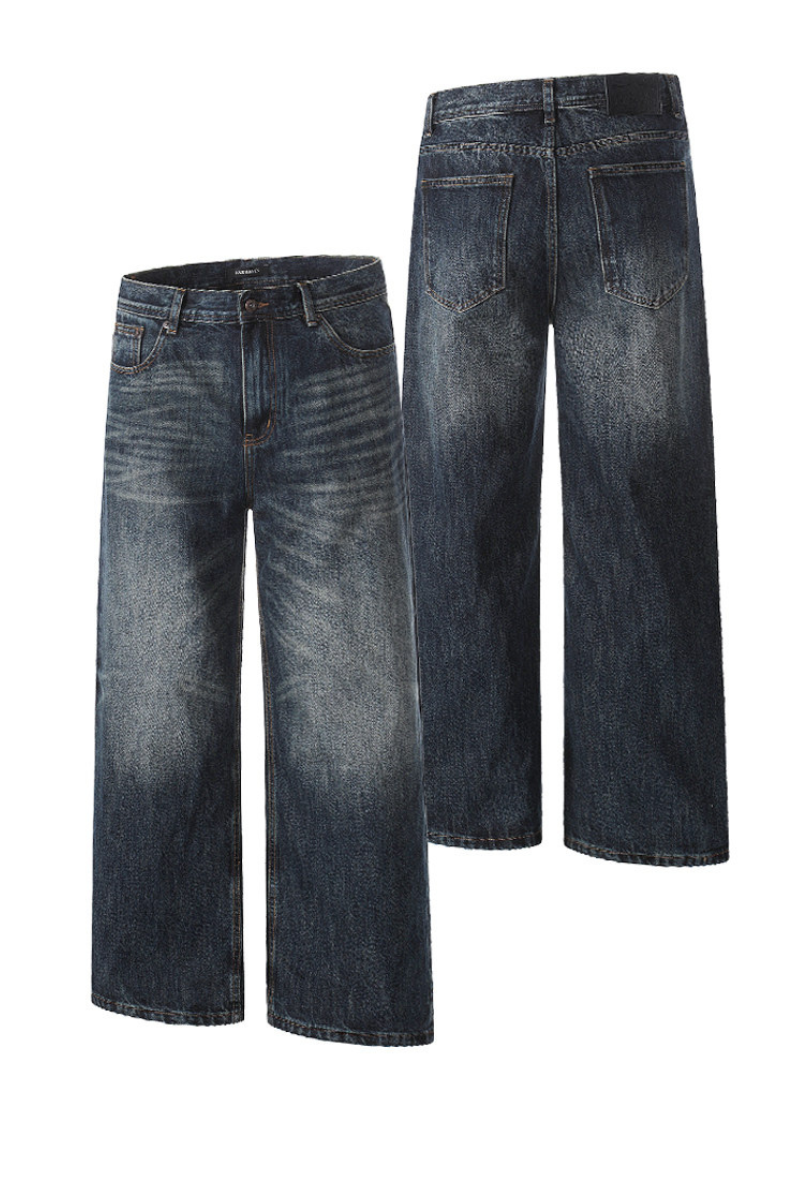 Gradient Whiskered Bootcut Jeans