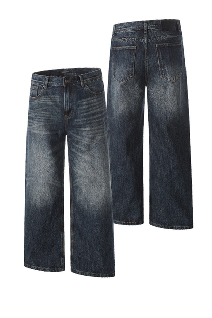 Gradient Whiskered Bootcut Jeans