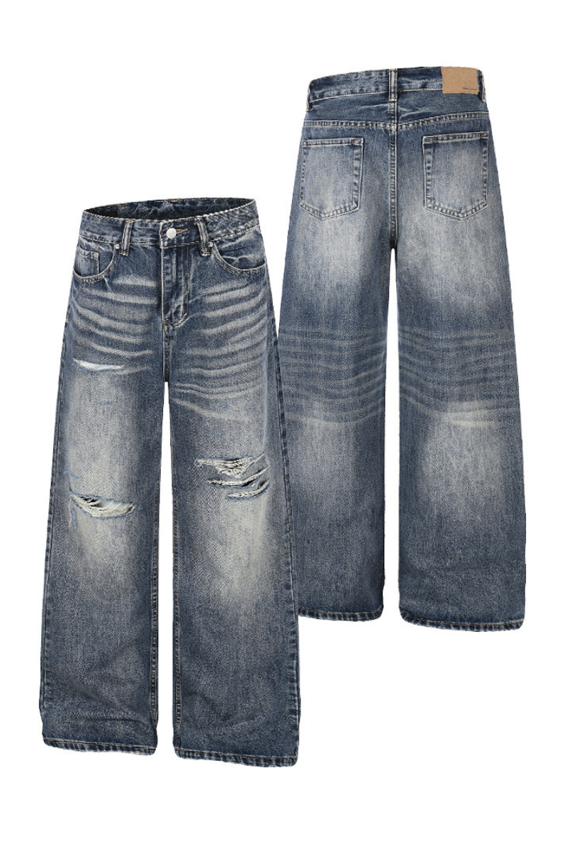Ripped Whisker Jeans