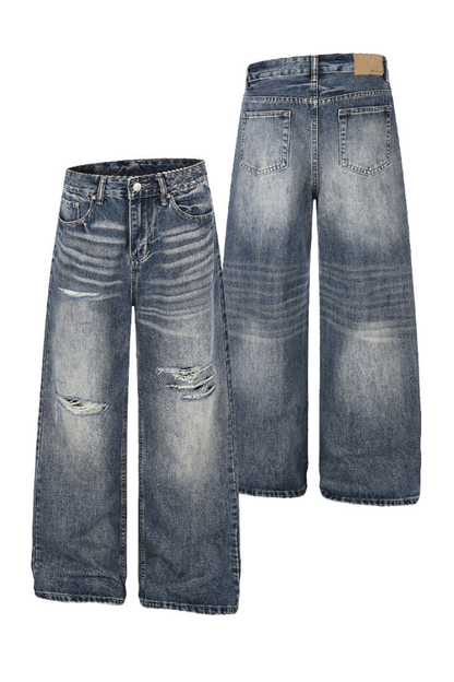 Ripped Whisker Jeans