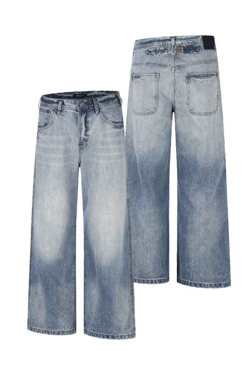 Faded Washed Bootcut Jeans