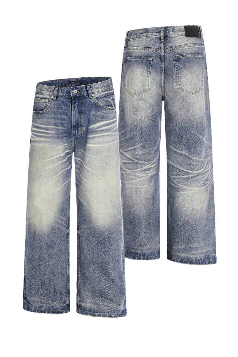 Vintage Whiskered Bootcut Jeans